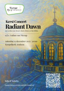 flyer Kerstconcert 2025 kamerkoor: Radiant Down